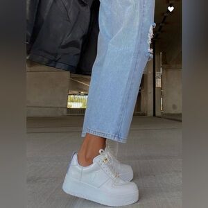 Windsor Smith White Racer Platform Sneakers